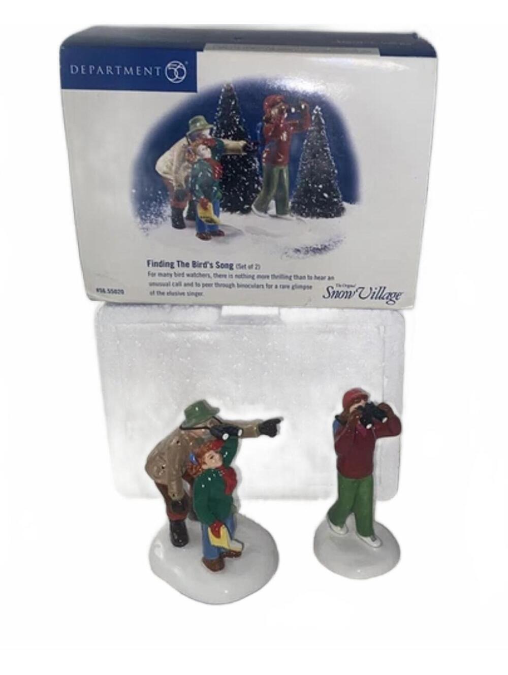 Department 56 Finding The Birds Song Bird Watchers Snow Village - New